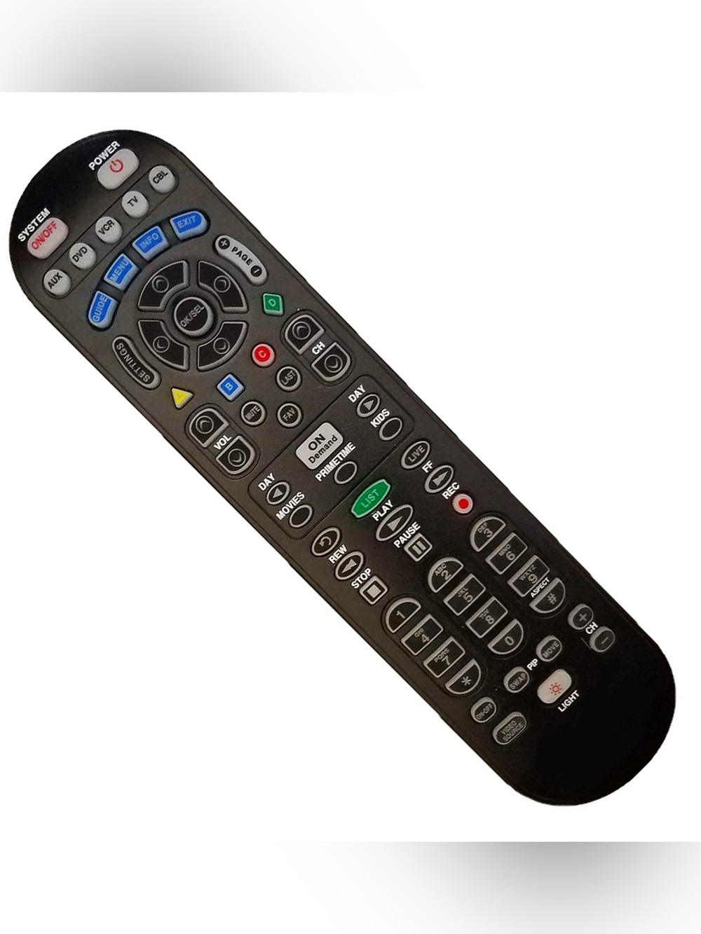 Set of 2 Spectrum Universal Black Media Remote Controls